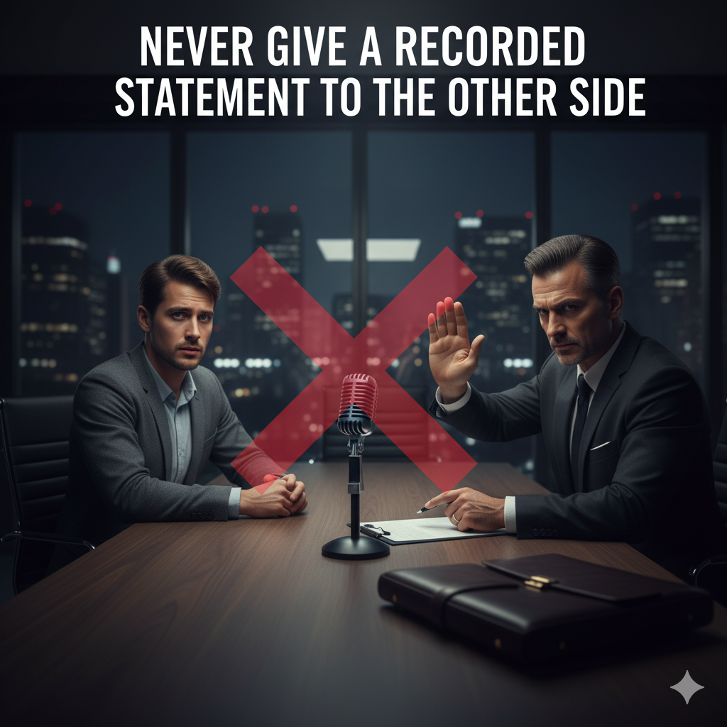 Never Give a Recorded Statement to the Other Side